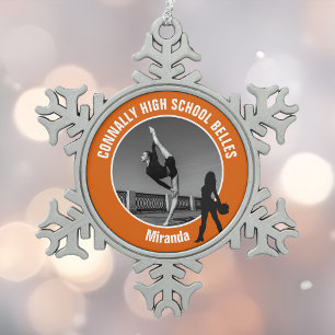 Adorno De Peltre Tipo Copo De Nieve Foto del equipo de perforación naranja bailarina d