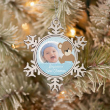 Foto del primer Navidad del osito bebé lindo