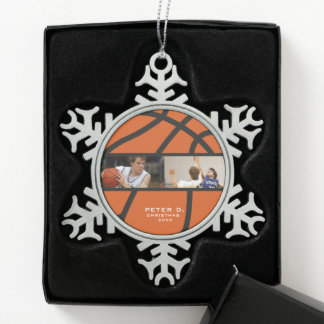 Adorno De Peltre Tipo Copo De Nieve Foto personalizada de baloncesto de personalizable