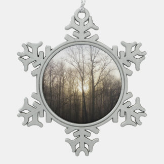 Adorno De Peltre Tipo Copo De Nieve Fotografía de la naturaleza del amanecer de niebla