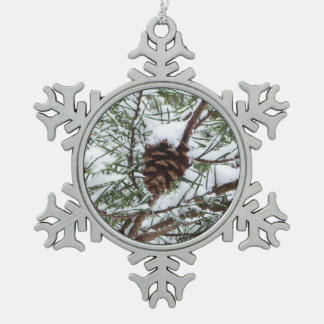 Adorno De Peltre Tipo Copo De Nieve Fotografía de la naturaleza del invierno de Snowy