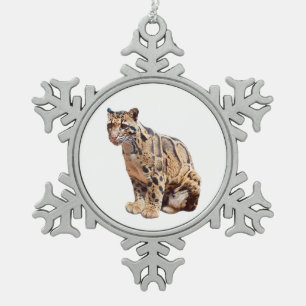 Adorno De Peltre Tipo Copo De Nieve fotografía de leopardo nublado selva gran gato ani