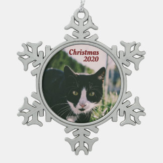 Adorno De Peltre Tipo Copo De Nieve Fotografía de Mascota, Navidad 2020, Personalizada