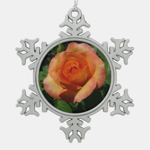 Adorno De Peltre Tipo Copo De Nieve Fotografía de Peach Rosa Naranja Floral