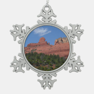 Adorno De Peltre Tipo Copo De Nieve Fotografía de Steamboat Rock en Sedona Arizona