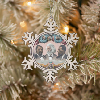 Adorno De Peltre Tipo Copo De Nieve Fr3d3rick Bailey Douglass con negro abolicionista