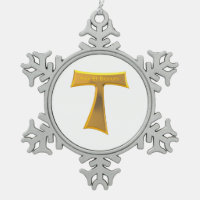 Franciscan Tau Cross Pax Et Bonum Gold Metallic