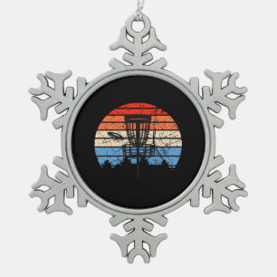 Adorno De Peltre Tipo Copo De Nieve Frisbee Golf Disk Retro