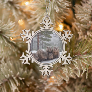 Adorno De Peltre Tipo Copo De Nieve Frozen Burrow: Familia Wombat australiana