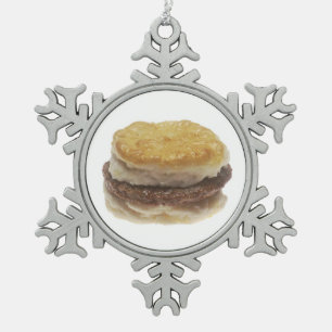 Adorno De Peltre Tipo Copo De Nieve Galleta de la salchicha