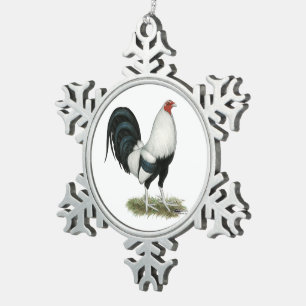 Adorno De Peltre Tipo Copo De Nieve Gamecock plateado
