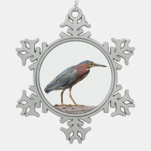 Adorno De Peltre Tipo Copo De Nieve Garza verde