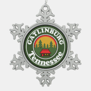 Adorno De Peltre Tipo Copo De Nieve Gatlinburg Tennessee Grandes Montañas Ahumadas