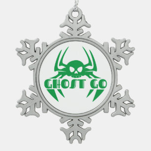 Adorno De Peltre Tipo Copo De Nieve Ghost Go Spooky Season