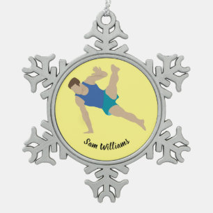 Adorno De Peltre Tipo Copo De Nieve Gimnasta masculina