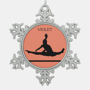 ADORNO DE PELTRE TIPO COPO DE NIEVE GIMNASTICS DE GIMNASIA DE MADERA.