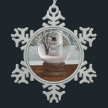 Adorno De Peltre Tipo Copo De Nieve Globe Snowman Snow<br><div class="desc">Globe de nieve visto desde adentro.</div>