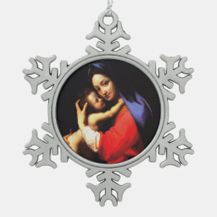 Adorno De Peltre Tipo Copo De Nieve Gloria A Jesús Y María