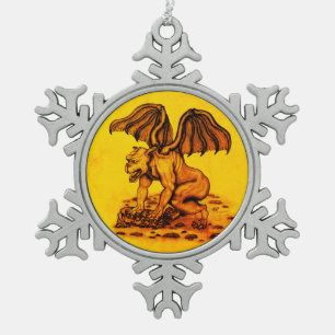 Adorno De Peltre Tipo Copo De Nieve Golem Gargoyle