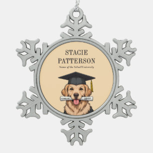 Adorno De Peltre Tipo Copo De Nieve Graduación de personalizado Perro recuperador de o