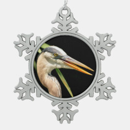 Adorno De Peltre Tipo Copo De Nieve Gran garza azul