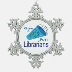 Adorno De Peltre Tipo Copo De Nieve Gritos para bibliotecarios