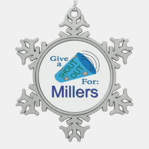 Adorno De Peltre Tipo Copo De Nieve Gritos para los Millers