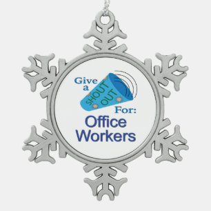 Adorno De Peltre Tipo Copo De Nieve Gritos para trabajadores de oficina