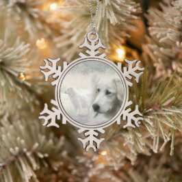 Adorno De Peltre Tipo Copo De Nieve Guardián del perro pastor maremma