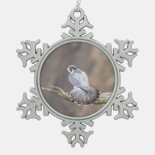 Adorno De Peltre Tipo Copo De Nieve Halcón peregrino en el Parque Interestatal Palisad
