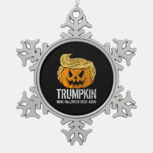 Adorno De Peltre Tipo Copo De Nieve Halloween es grande otra vez Donald Trumpkin Calab