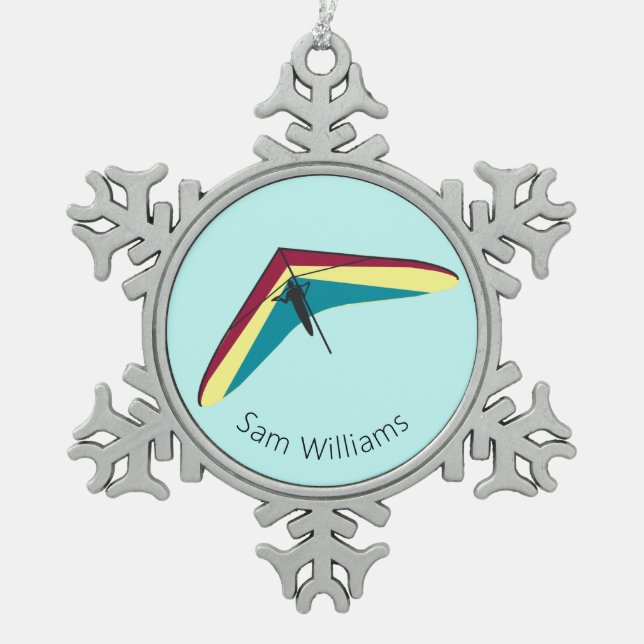Adorno De Peltre Tipo Copo De Nieve Hang Gliding (Anverso)