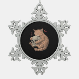 Adorno De Peltre Tipo Copo De Nieve Hasta la muerte nos hace el Fiesta Cat Skull Class