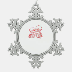 Adorno De Peltre Tipo Copo De Nieve Hasta que la muerte nos aparte (rojo transparente)