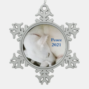 Adorno De Peltre Tipo Copo De Nieve Hermosa Paz Polar Perro Blanco Copo de Nieve C