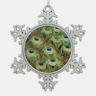 Adorno De Peltre Tipo Copo De Nieve Hermosa plumas de pavo real ornamento de agua