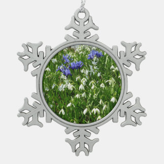 Adorno De Peltre Tipo Copo De Nieve Hillside of Early Spring Flowers Landscape