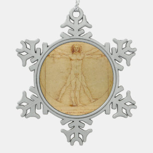 Adorno De Peltre Tipo Copo De Nieve Hombre de Vitruvio de Leonardo Da Vinci