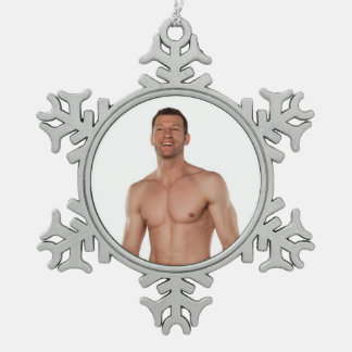 Adorno De Peltre Tipo Copo De Nieve Hombre sexy Stud sin Shirless Musk Hunk