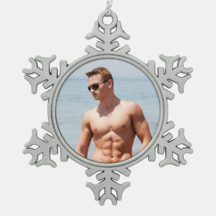 Adorno De Peltre Tipo Copo De Nieve Hot Guy Bare Chest Muscular Abs Beach Shirless