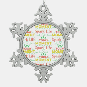 Adorno De Peltre Tipo Copo De Nieve Hoy, momento, la vida de chispa se puso la bolsa