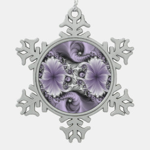 Adorno De Peltre Tipo Copo De Nieve Ilusión Lilac Resumen Arte Fractal Floral Fantasía
