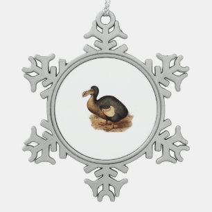 Adorno De Peltre Tipo Copo De Nieve Ilustracion del pájaro del Dodo del vintage