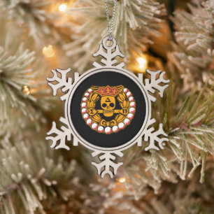 Adorno De Peltre Tipo Copo De Nieve Insignia de cráneo de Delta Sigma Pi