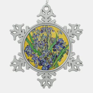 Adorno De Peltre Tipo Copo De Nieve Irises de Van Gogh