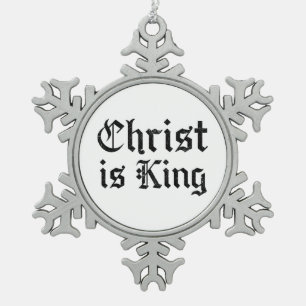 Adorno De Peltre Tipo Copo De Nieve Jesucristo es Rey Arte Grunge Gothic Blackletter