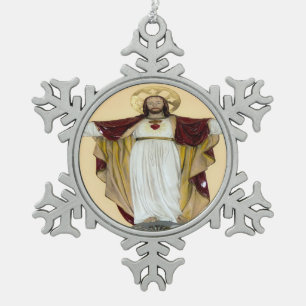 Adorno De Peltre Tipo Copo De Nieve Jesucristo hijo de Dios ten misericordia