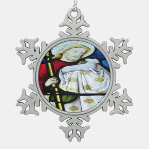 Adorno De Peltre Tipo Copo De Nieve Jesucristo hijo de Dios ten misericordia