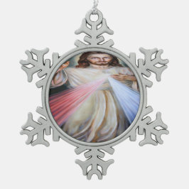 Adorno De Peltre Tipo Copo De Nieve Jesucristo hijo de Dios ten piedad