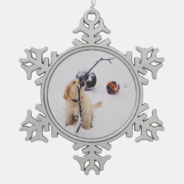 Adorno De Peltre Tipo Copo De Nieve Juegos del perrito en la nieve